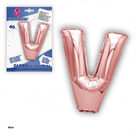 Globo Poliamida Oro Rosa 40cm V