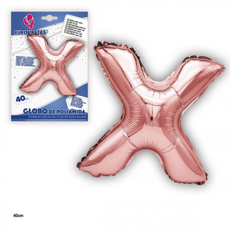 Globo Poliamida Oro Rosa 40cm X Globo Poliamida Oro Rosa 40cm X