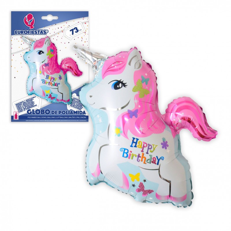 Globo Poliamida Unicornio Happy Birthday 73cm Globo Poliamida Unicornio Happy Birthday 73cm