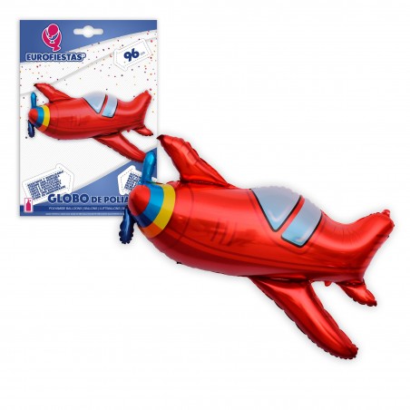 Globo Poliamida Avion Rojo 96cm
