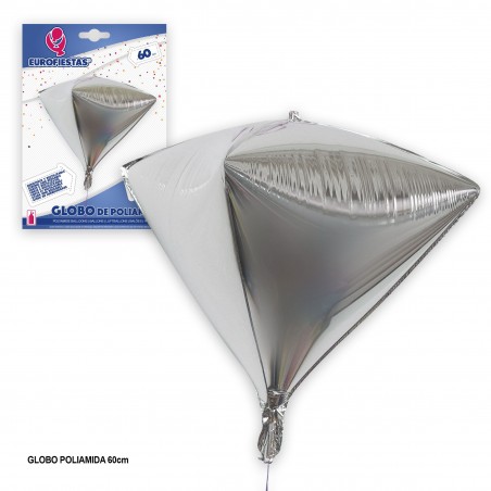 Globo 4d Triangulo Plata
