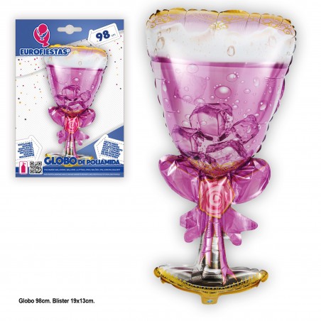 Globo Poliamida Copa Rosa 98cm