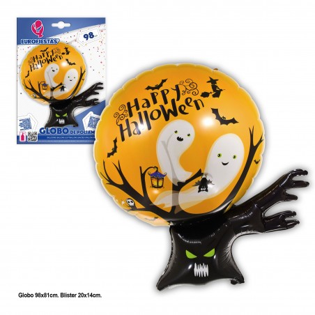 Globo poliamida 98x81cm arbol halloween