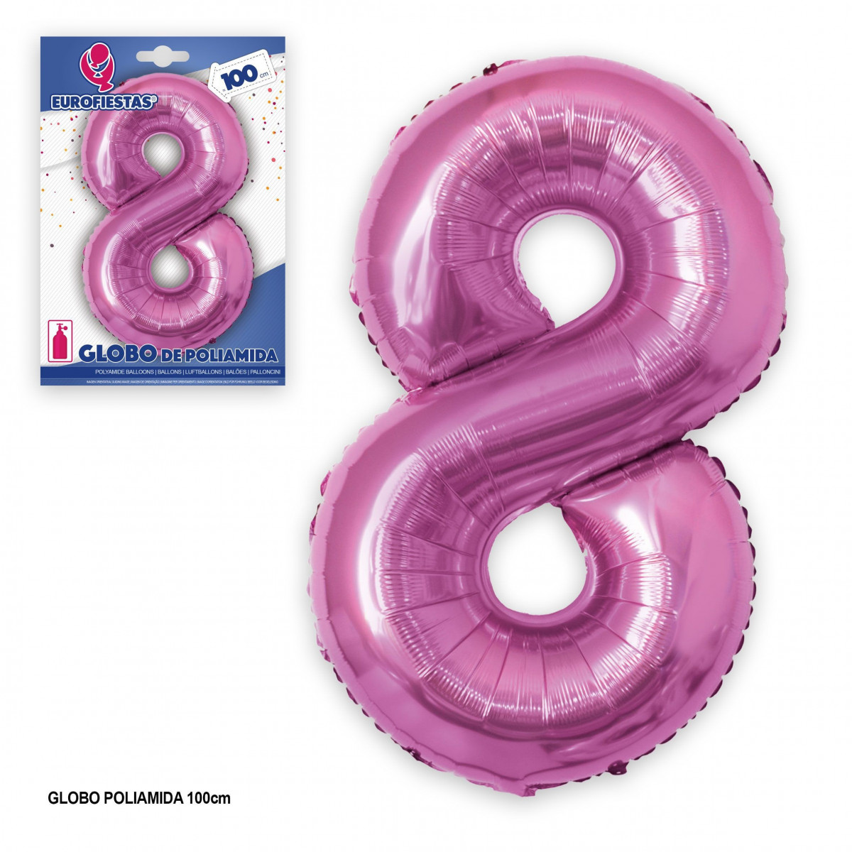 Globo poliamida 1m fucsia 8