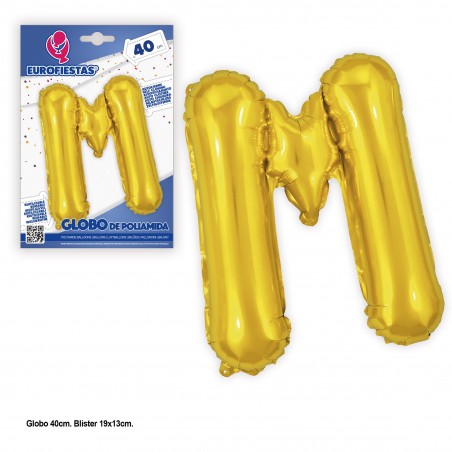 Globos poliamida 40cm. oro brillo m