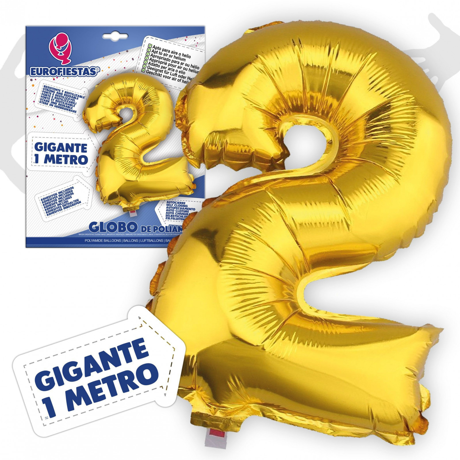 Globos poliamida 1m 2 oro