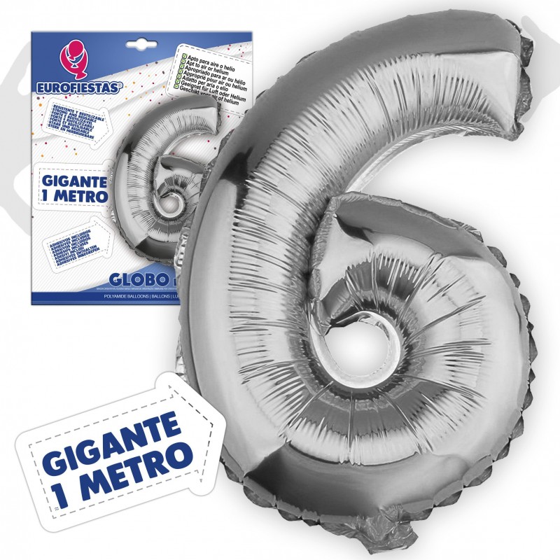Globos Poliamida 1m 6 Plata