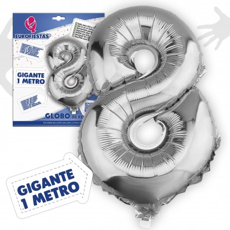 Globos Poliamida 1m 8 Plata