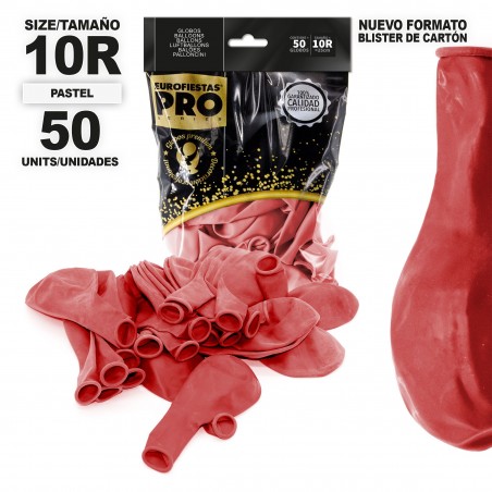 Pack globos pro series 10r 50 rojo