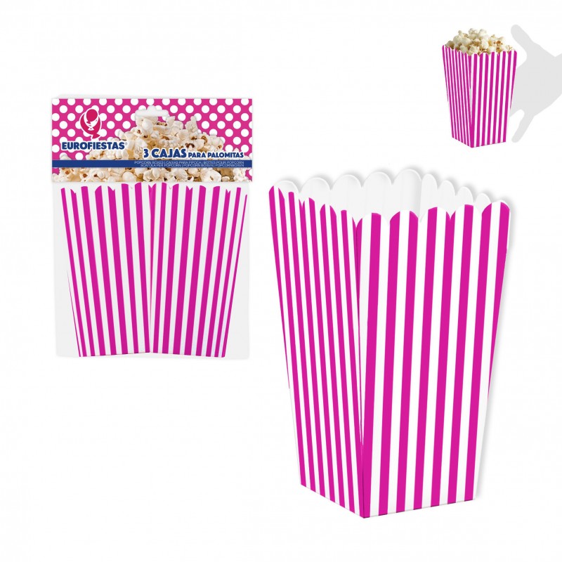 Caja Palomitas 3 Fucsia Caja Palomitas 3 Fucsia