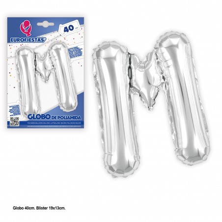 Globos Poliamida 40cm Plata Brillo M