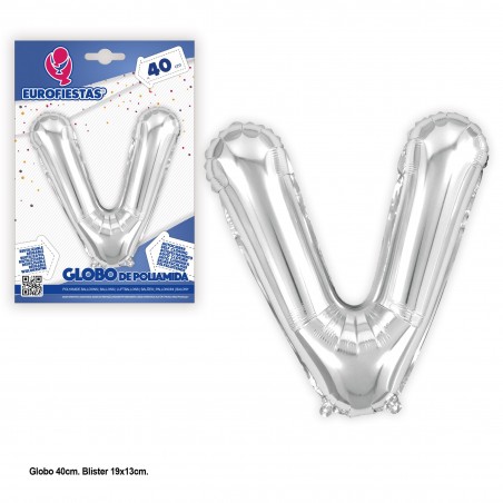 Globos Poliamida 40cm Plata Brillo V