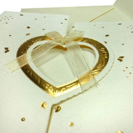 Tarjetas de invitación de boda baratas golden