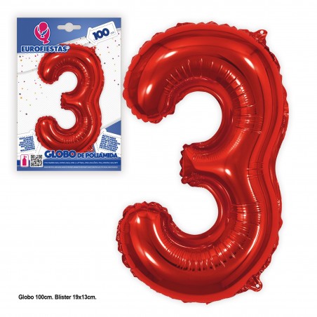 Globo Poliamida 1m Rojo 3