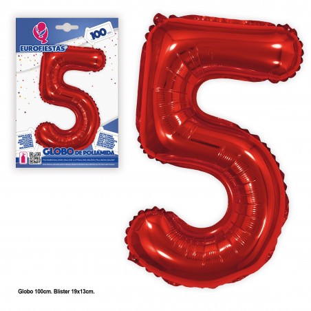 Globo Poliamida 1m Rojo 5