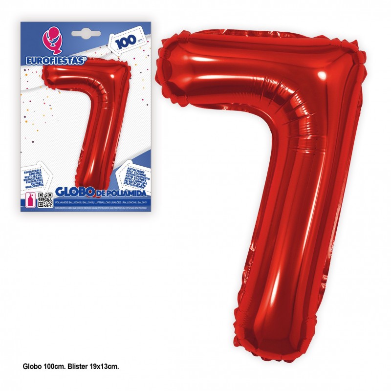 Globo poliamida 1m rojo 7