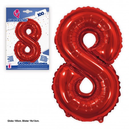 Globo Poliamida 1m Rojo 8