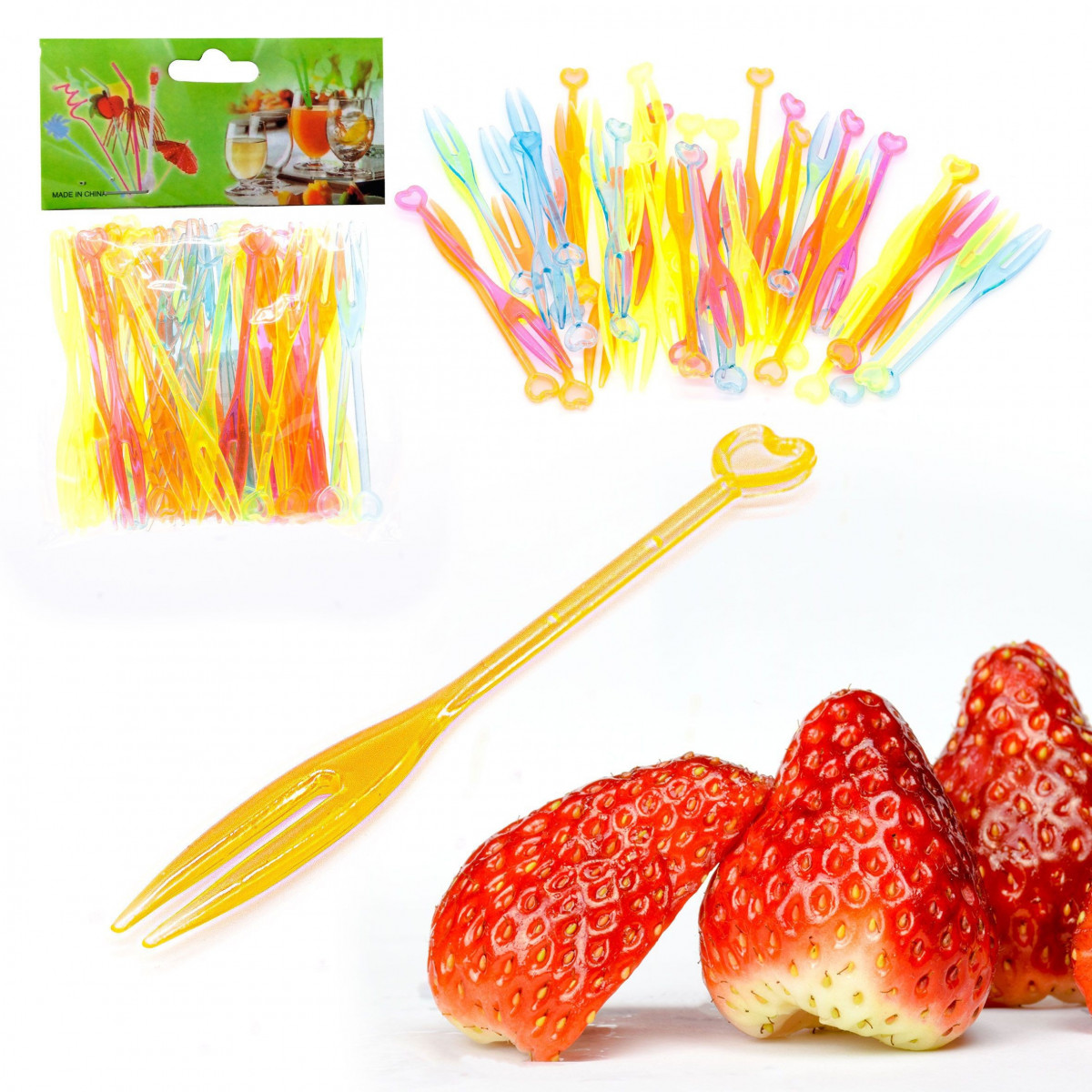Palillos fruta corazón