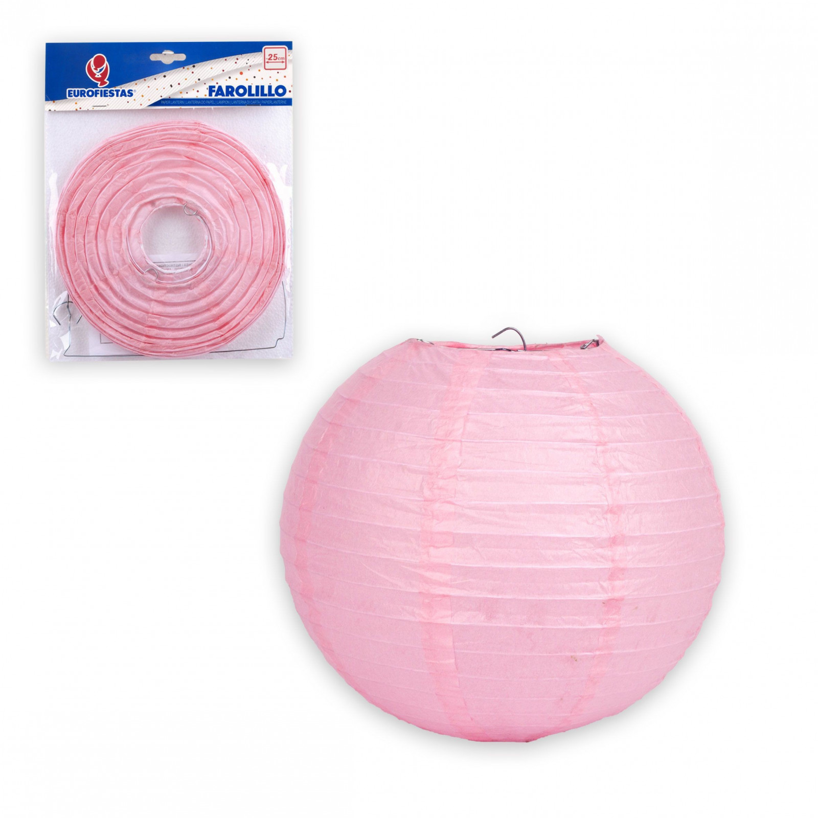 Farolillo redondo 25cm rosa