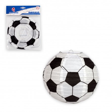 Farolillo de papel redondo 20cm fútbol
