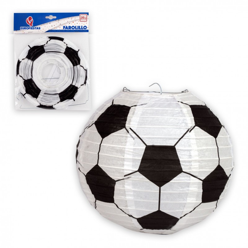 Farolillo de Papel 30 cm con Diseño de Fútbol