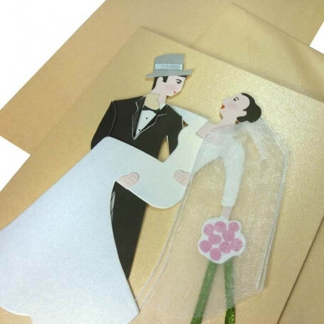 Invitaciones De Boda Novios Simpáticos