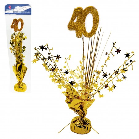 Centro De Mesa 40 Oro