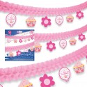 Guirnalda Papel Feliz Cumpleaños Rosa
