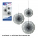 Set 3 colgantes decorativos plata