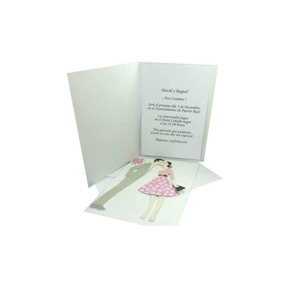 Invitaciones de boda beso