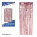 Cortina flecos 2x1 puntitos rosa