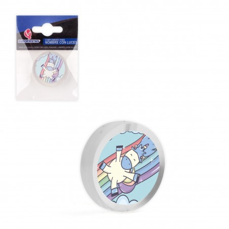 Nombre Led Circulo Unicornio Arcoiris