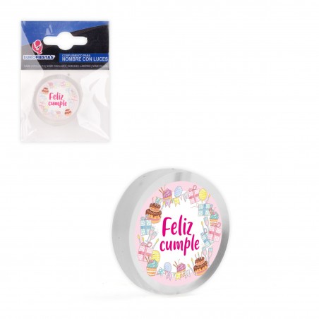 Nombre Led Circulo Feliz Cumpleaños