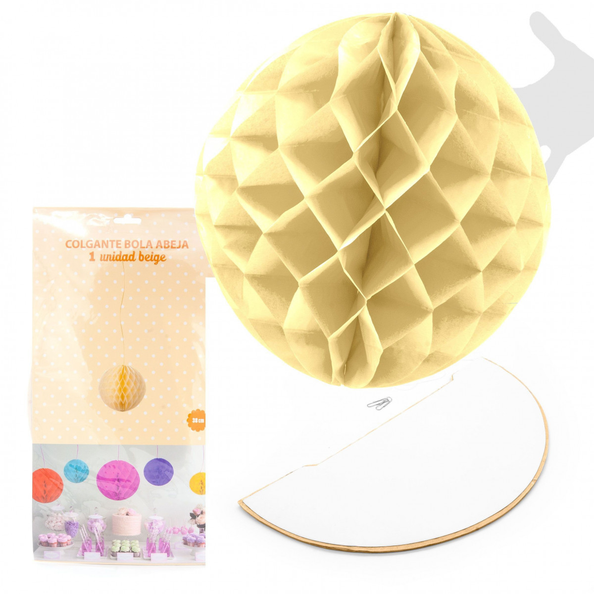 Bola abeja 1u.38cm beige