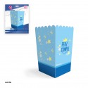 Cajas palomitas colección feliz cumple azul