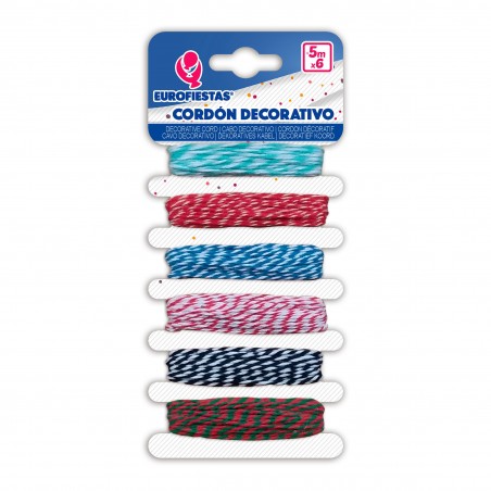 Cordon 1,5mm 5m 6 Color.franjas Oscu