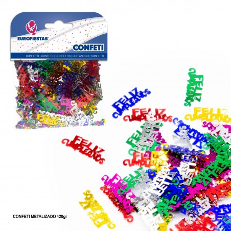 Confeti Brillante Feliz Cumpleaños