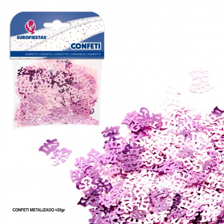 Confeti Brillante Its A Girl Rosa