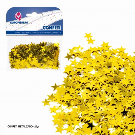 Confeti brillante estrella oro