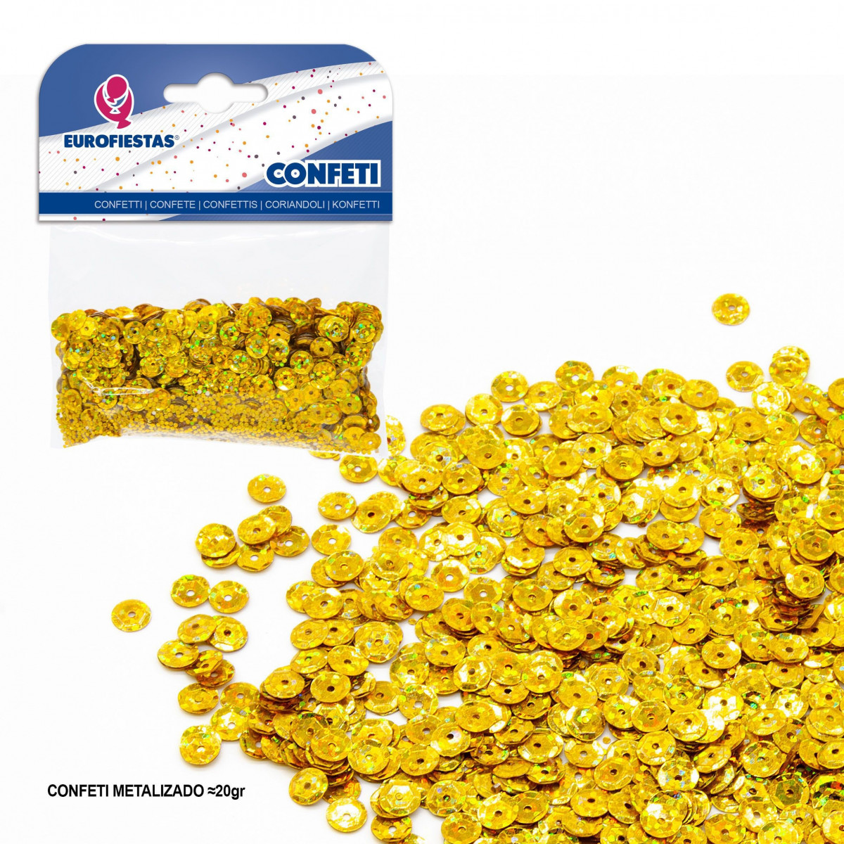 Confeti brillante lentejuelas oro
