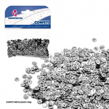 Confeti Brillante Lentejuelas Plata