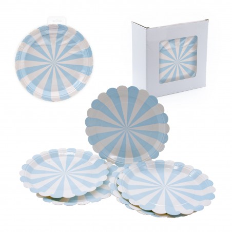 Plato Pastel Sol 18cm Azul