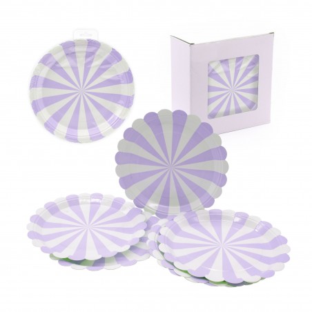 Plato pastel sol 18cm violeta