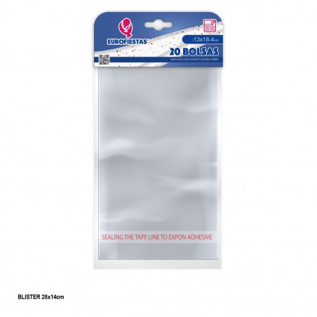 Bolsas transparentes con cierre adhesivo