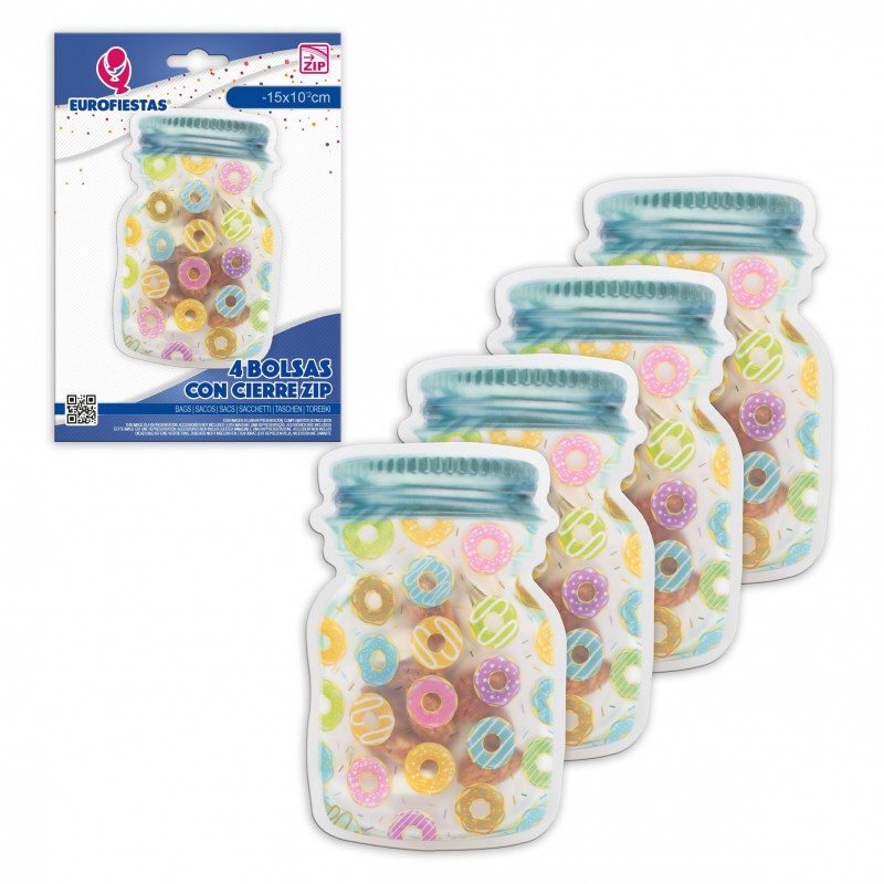 Bolsa zip 4pcs bote donuts peq
