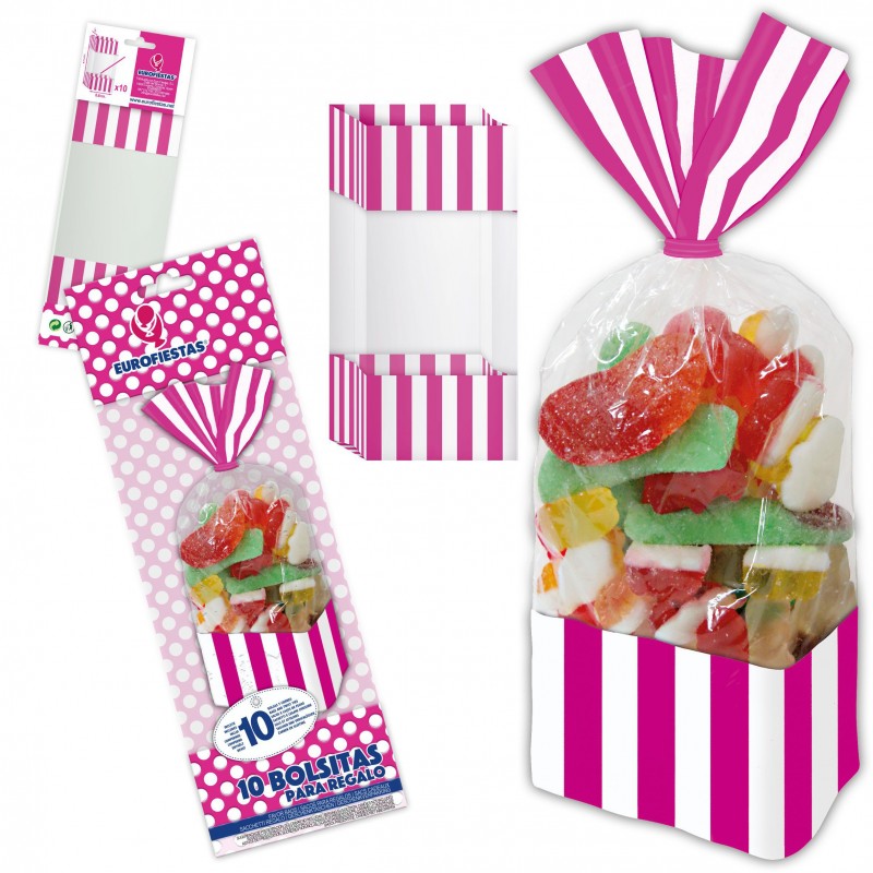 Bolsa chuches cuadrada fucsia