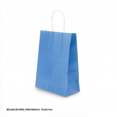 Bolsa Papel 27x22x11cm Azul