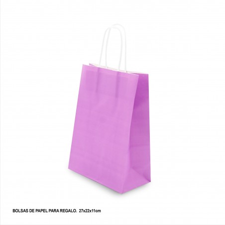 Bolsa Papel 27x22x11cm Violeta