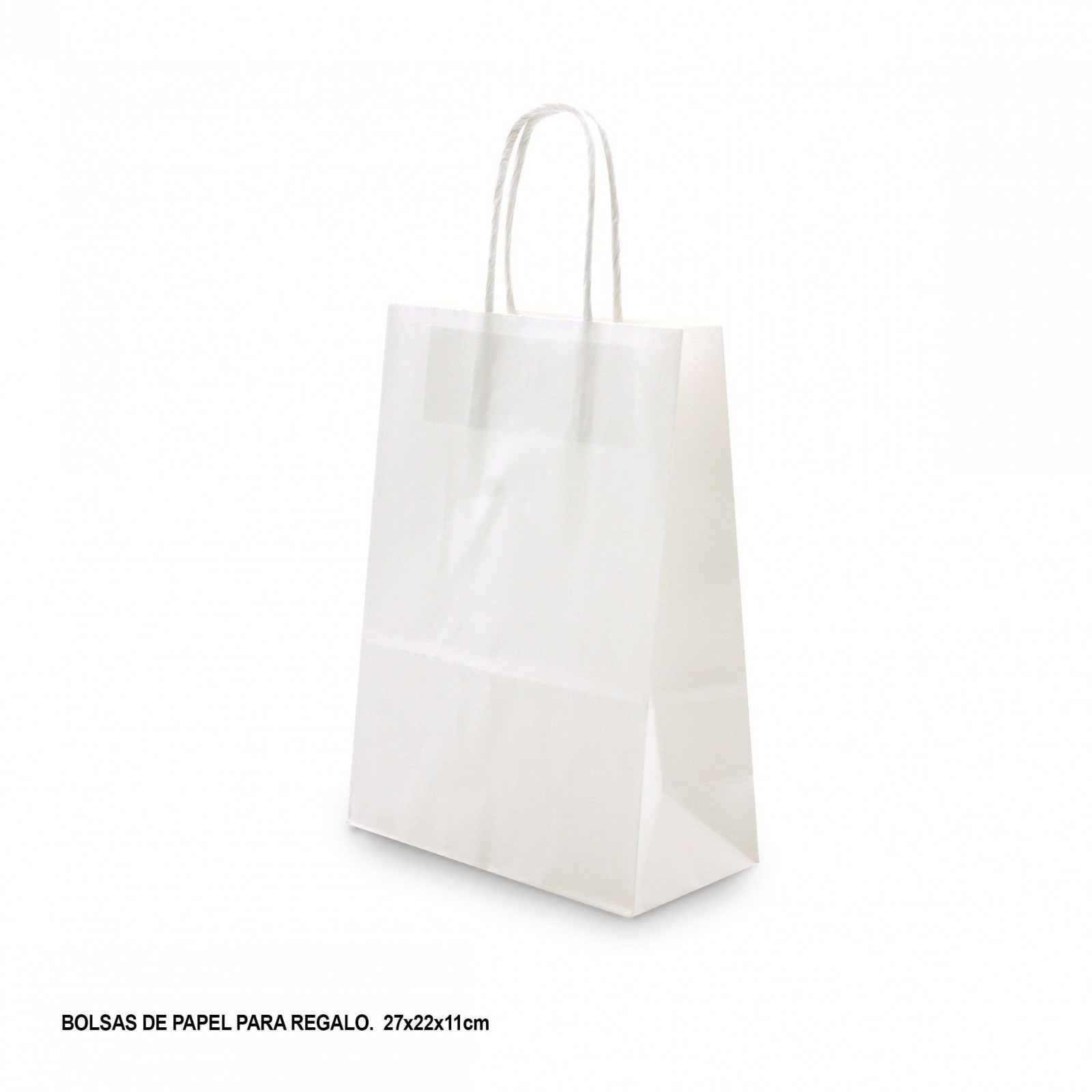 Bolsa papel 27x22x11cm blanca