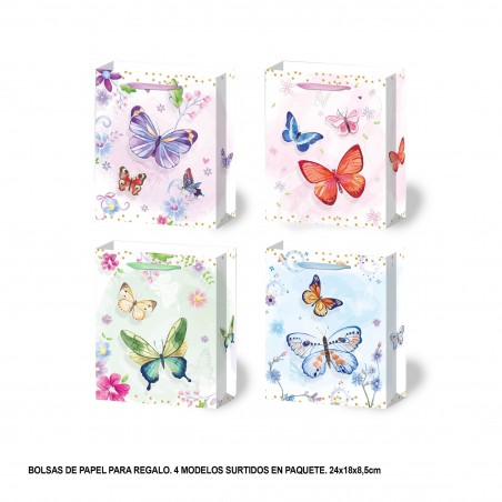 Bolsa regalo mariposas surtidos